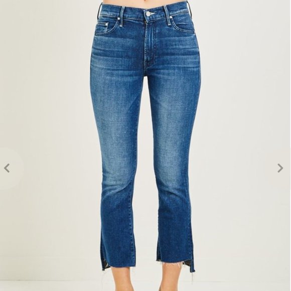 Mother The Insider Crop Step Fray Jean In The Royal Treatment - Picture 1 of 12